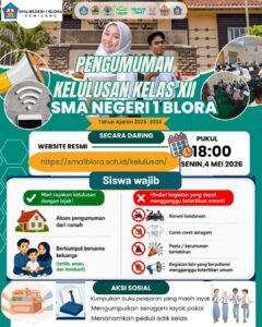 PENGUMUMAN KELULUSAN SISWA KELAS XII SMA NEGERI 1 BLORA TAHUN PELAJARAN 2025/2026