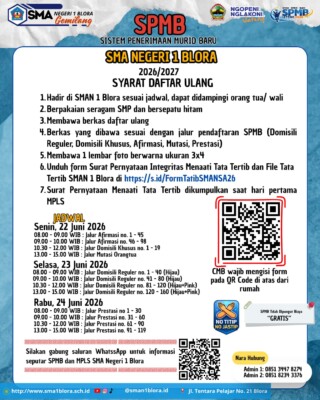 📢 PENGUMUMAN DAFTAR ULANG SPMB 2026